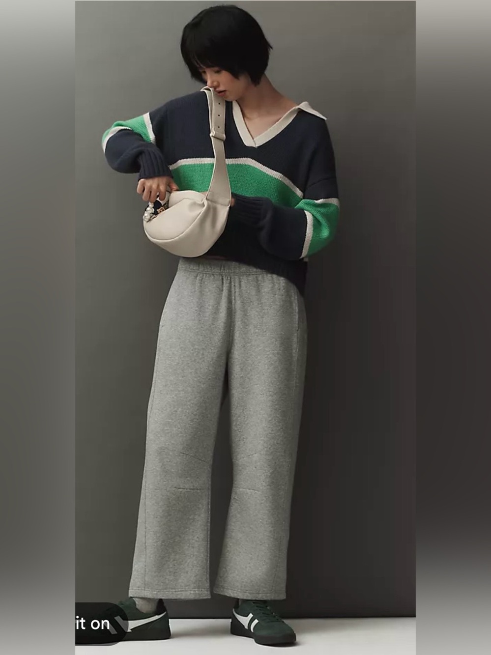 Daily Practice by Anthropologie barrel style sweatpants- heather grey